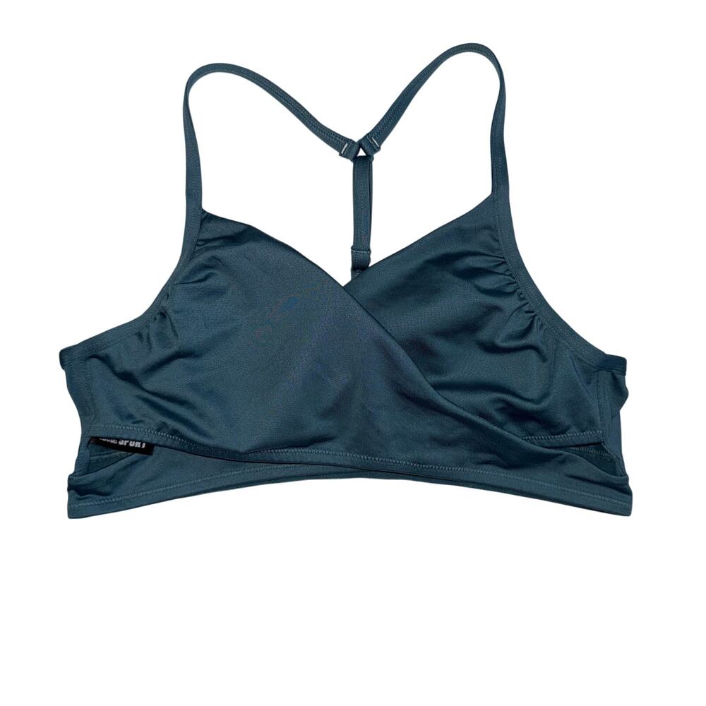 VS Pink Sport Teal Wrap Sports Bra Racerback Pilates Yoga Athliesure Medium